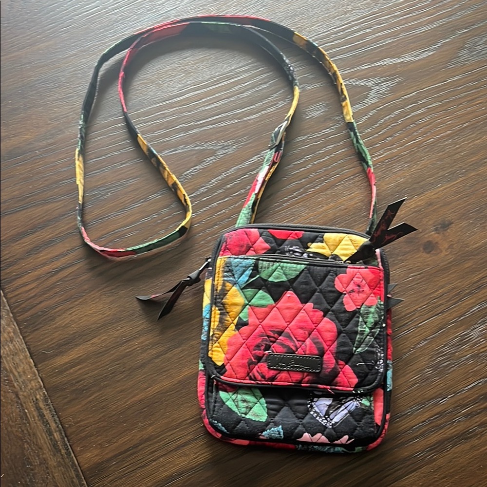 Vera Bradley Floral Quilted Medium Crossbody HandBag
